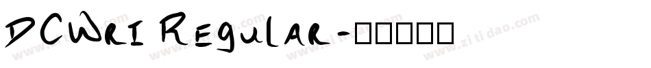 DCWri Regular字体转换
